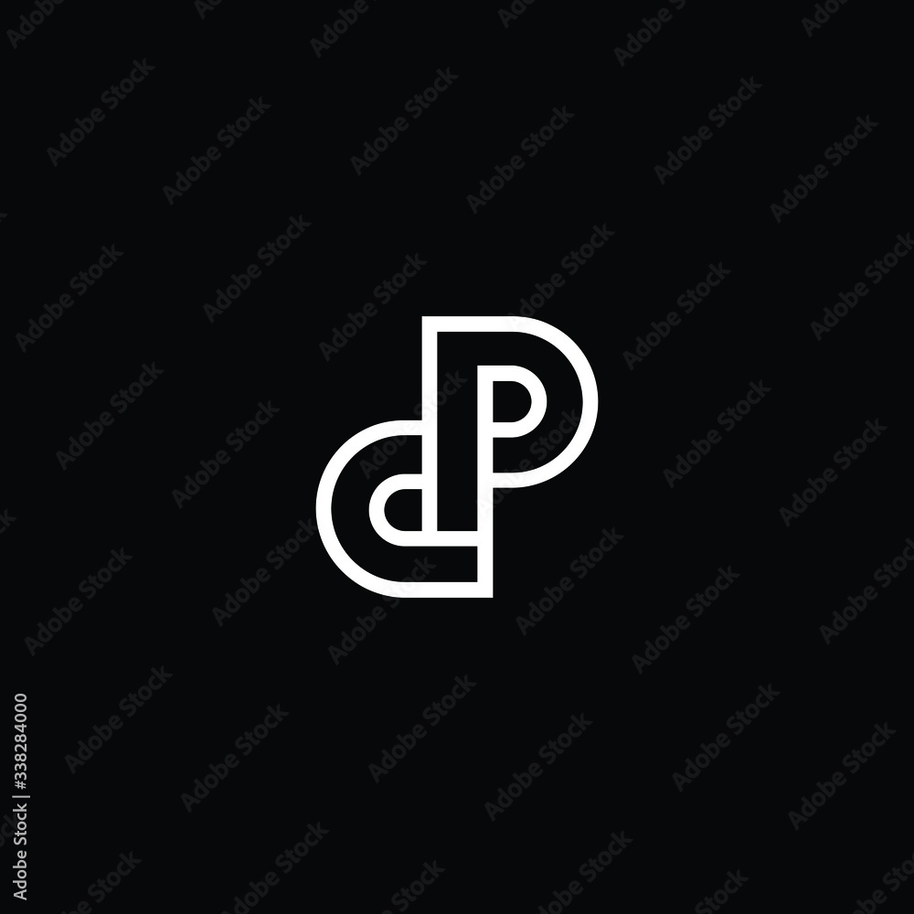 Minimal elegant monogram art logo. Outstanding professional trendy awesome artistic DP PD initial based Alphabet icon logo. Premium Business logo White color on black background Minimal elegant monogram art logo. Outstanding professional trendy awesome artistic DP PD initial based Alphabet icon logo. Premium Business logo White color on black background