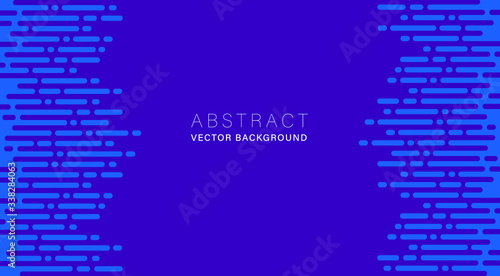 Blue abstract vector background with dot and dash line.Horizontal layout.