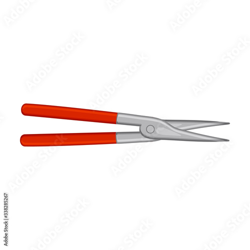 Garden scissors vector icon.Cartoon vector icon isolated on white background garden scissors.