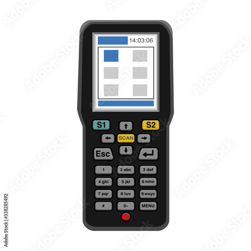 Scanner vector icon.Cartoon vector icon isolated on white background scanner.