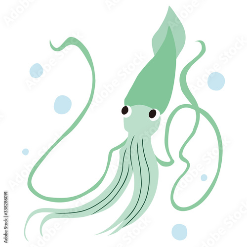 シンプルなイカのイラスト