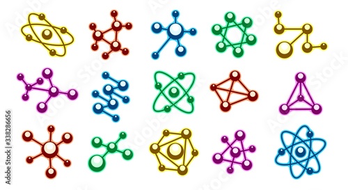 Color art molecule icons