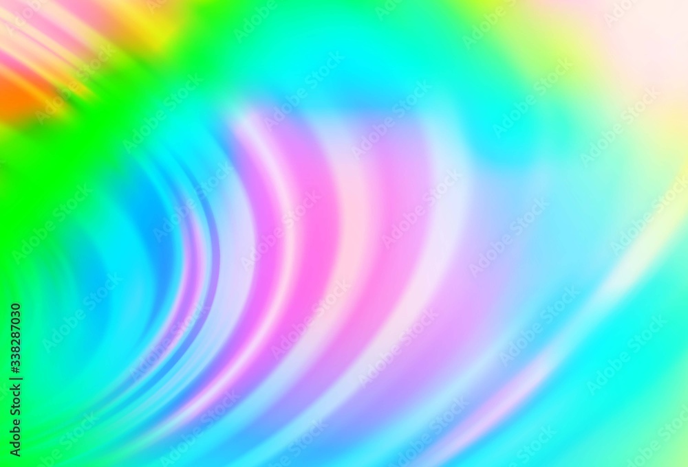 Obraz premium Light Multicolor, Rainbow vector background with curved circles.