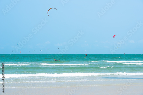 Kitesurfing Thailand Hua hin on a Sunny day