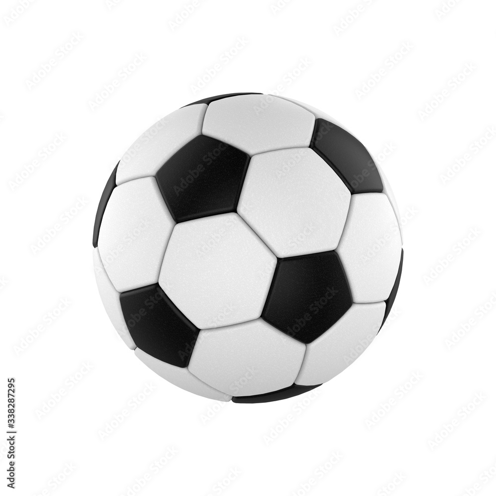 Football ball on white background. 3D illustration. Football ball on white background. 3D illustration.