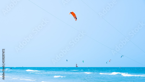 Kitesurfing Thailand Hua hin on a Sunny day