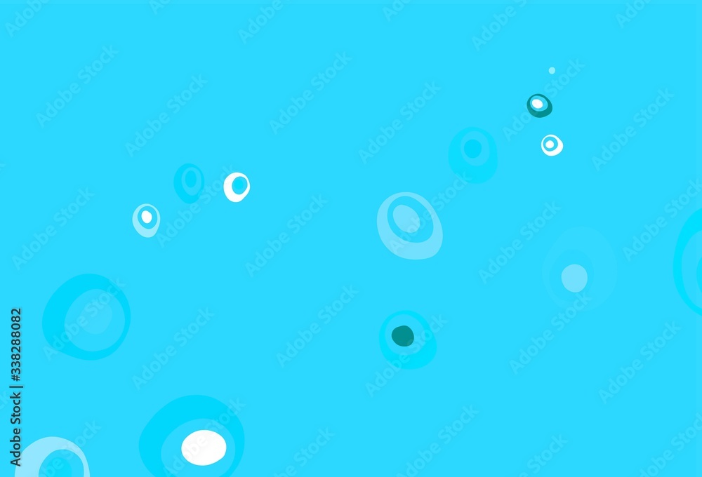 Light BLUE vector background with bubbles.