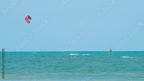 Kitesurfing Thailand Hua hin on a Sunny day