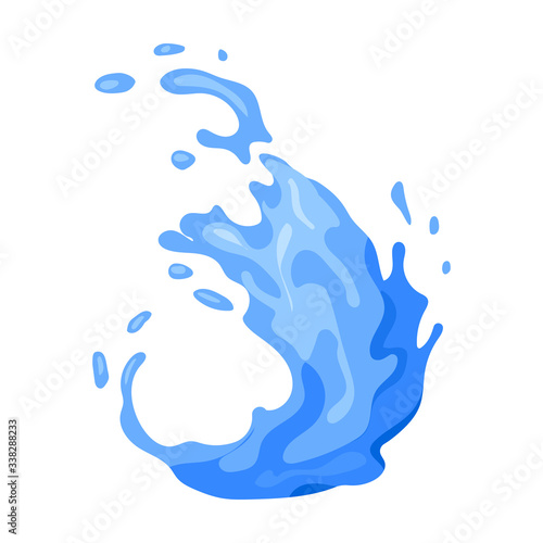 Water splash vector icon.Cartoon vector icon isolated on white background water splash.