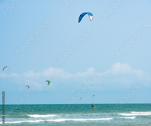 Kitesurfing Thailand Hua hin on a Sunny day