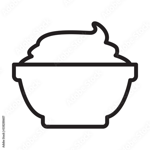 Ketchup vector icon.Outline vector icon isolated on white background ketchup.