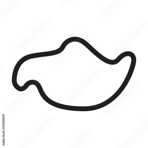 Wasabi vector icon.Outline vector icon isolated on white background wasabi .