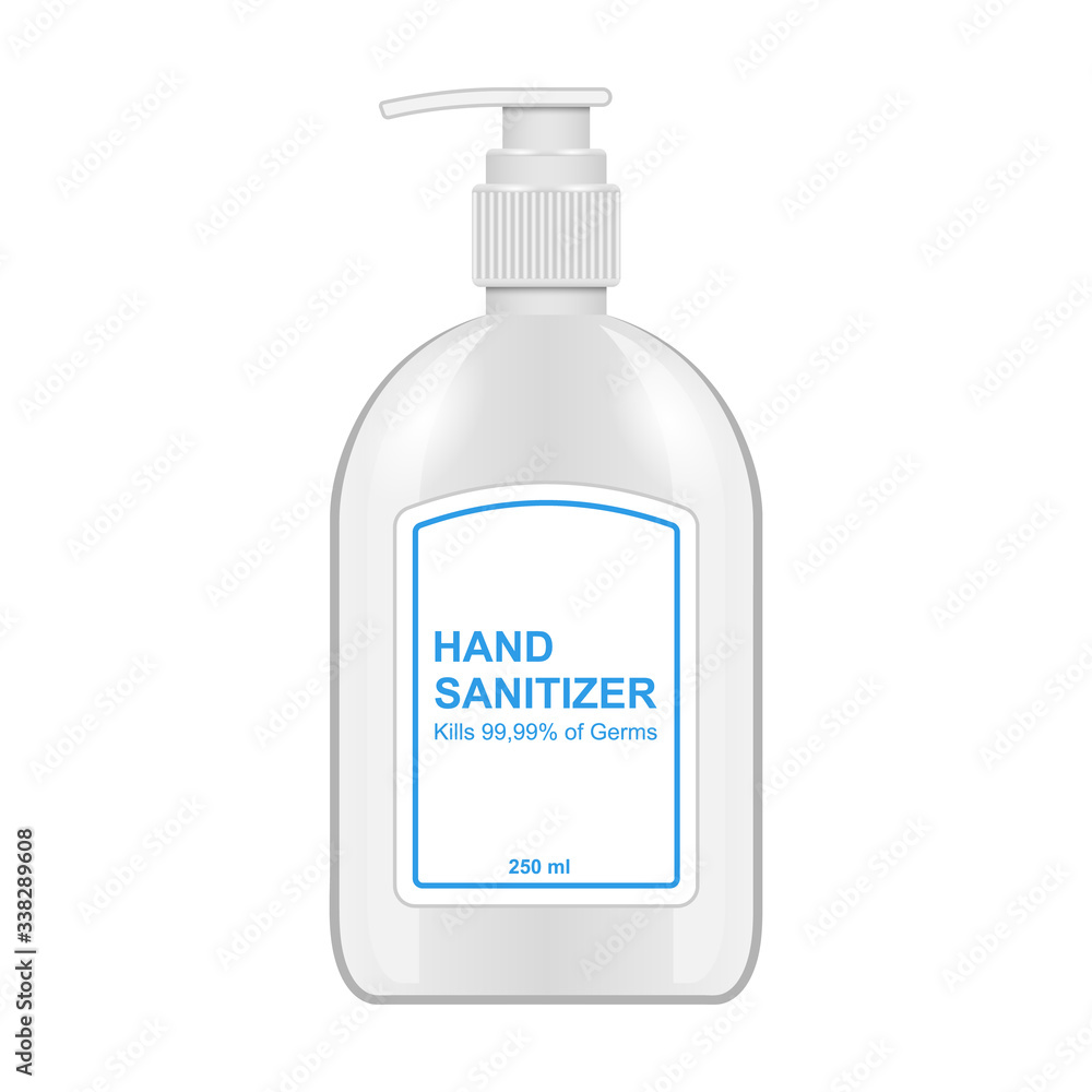 Hand sanitizer vector icon.Realistic vector icon isolated on white background hand sanitizer. Hand sanitizer vector icon.Realistic vector icon isolated on white background hand sanitizer.