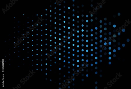Dark BLUE vector cover with spots.