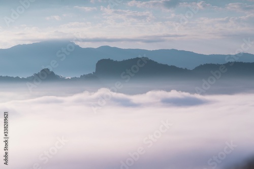 misty morning on the mountains