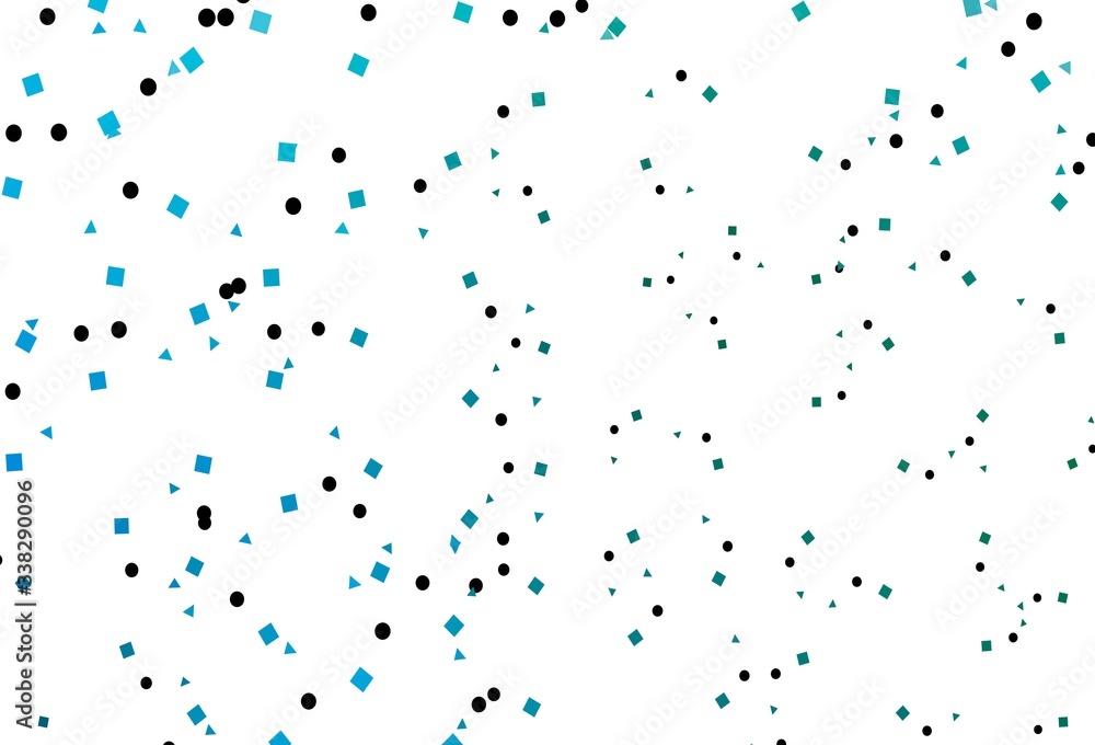 Light Blue, Green vector template with crystals, circles, squares. Light Blue, Green vector template with crystals, circles, squares.