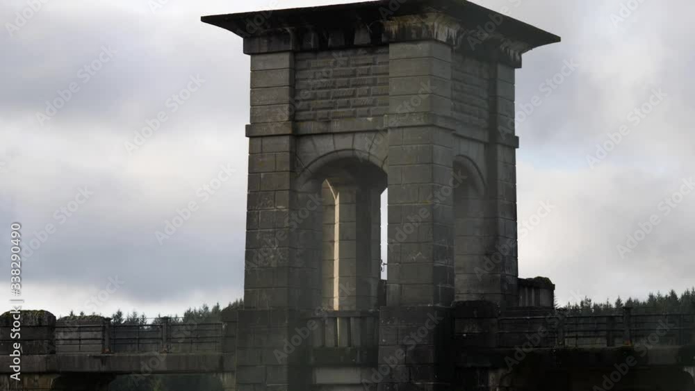 Tilt down open dam on lake