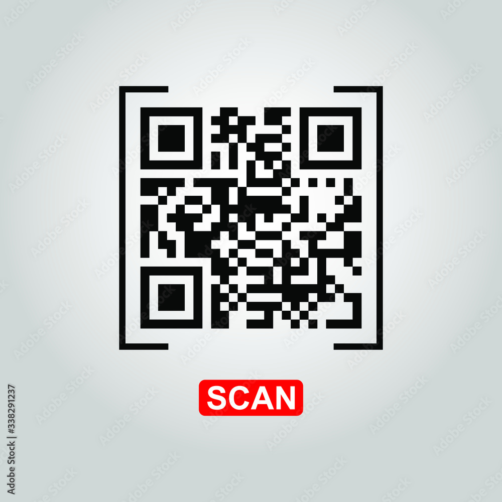 Scan QR code isolated vector Scan QR code isolated vector