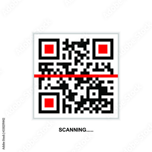 Scan QR code isolated vector