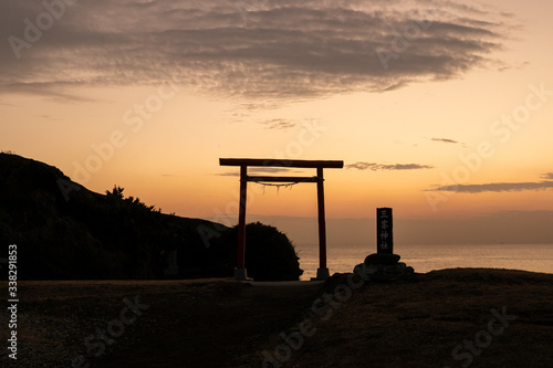 夕暮れの野島崎 千葉県南房総市 日本