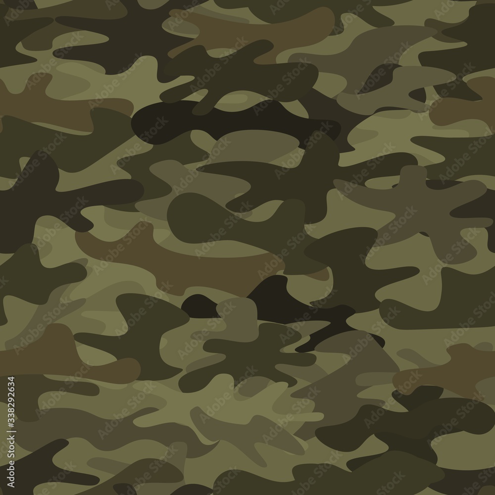 Fototapeta premium Camouflage seamless pattern background masking camo repeat print