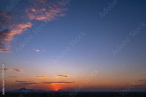 Fototapeta Naklejka Na Ścianę i Meble -  Dramatic evening cloudscape in mountain,twilight sky 