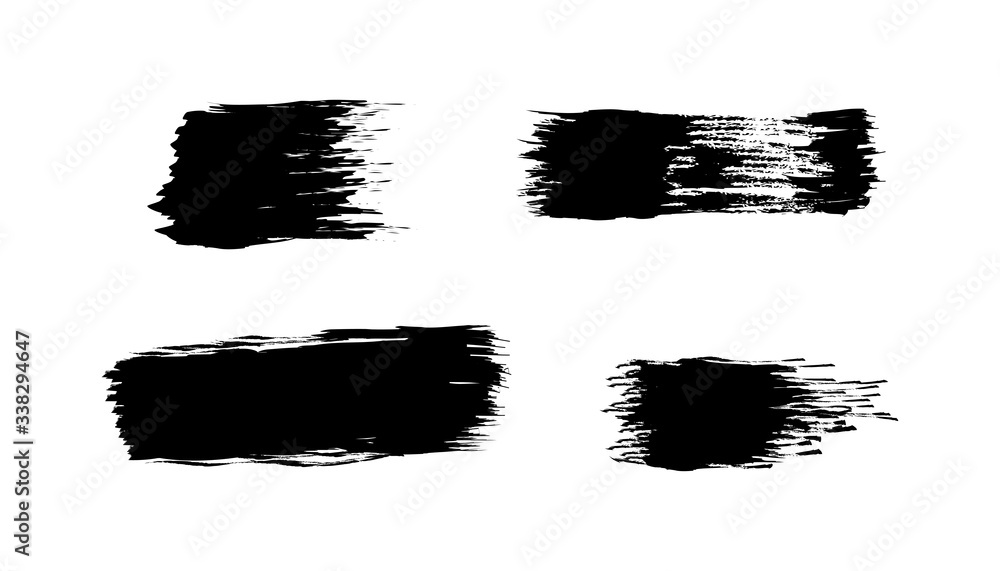 Grunge paint brush strokes set. ink splatters. detailed grunge textures set. can use text boxes or speech bubbles. vector illustration Grunge paint brush strokes set. ink splatters. detailed grunge textures set. can use text boxes or speech bubbles. vector illustration