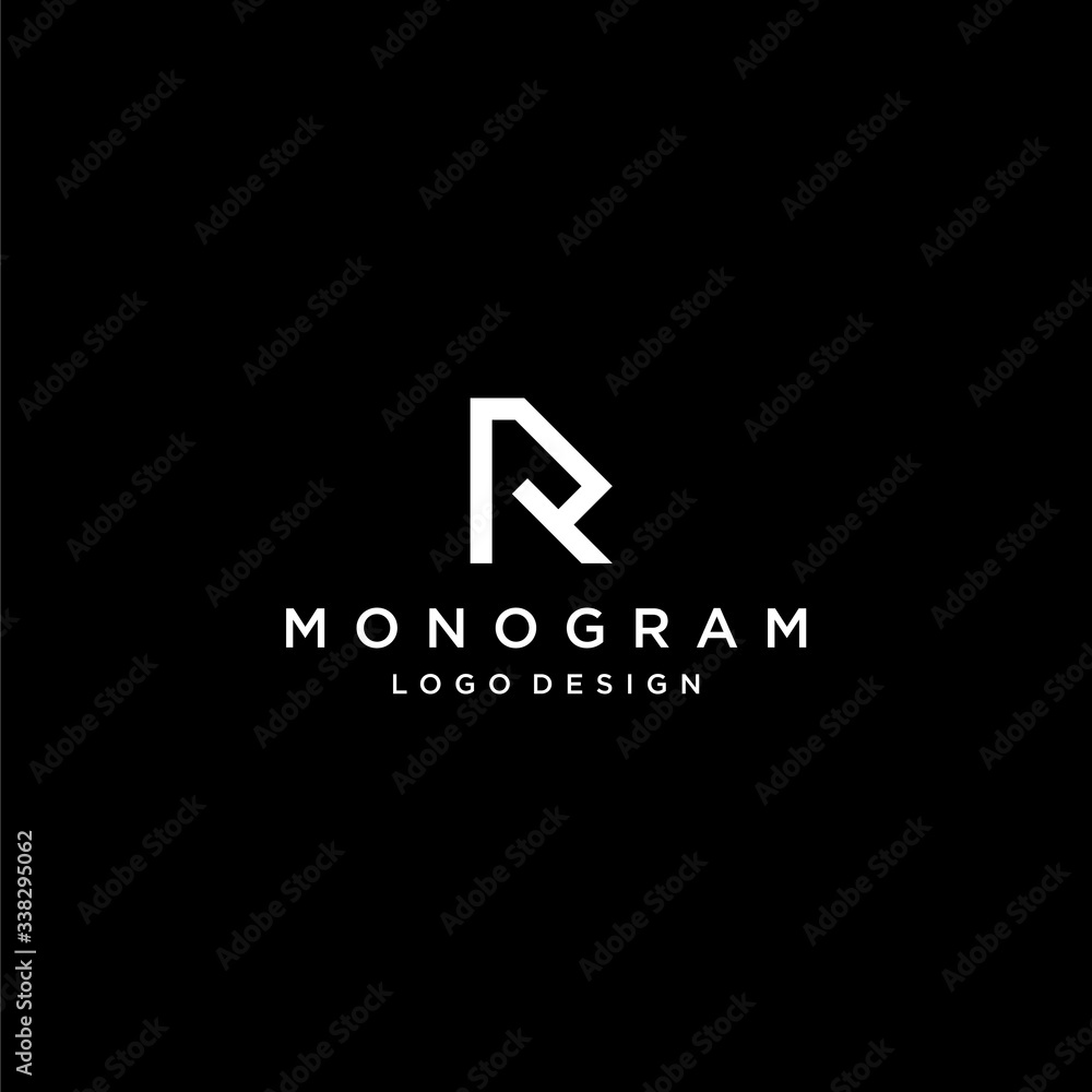 Bold logo design of letter R with dark background - EPS10 - Vector. Bold logo design of letter R with dark background - EPS10 - Vector.