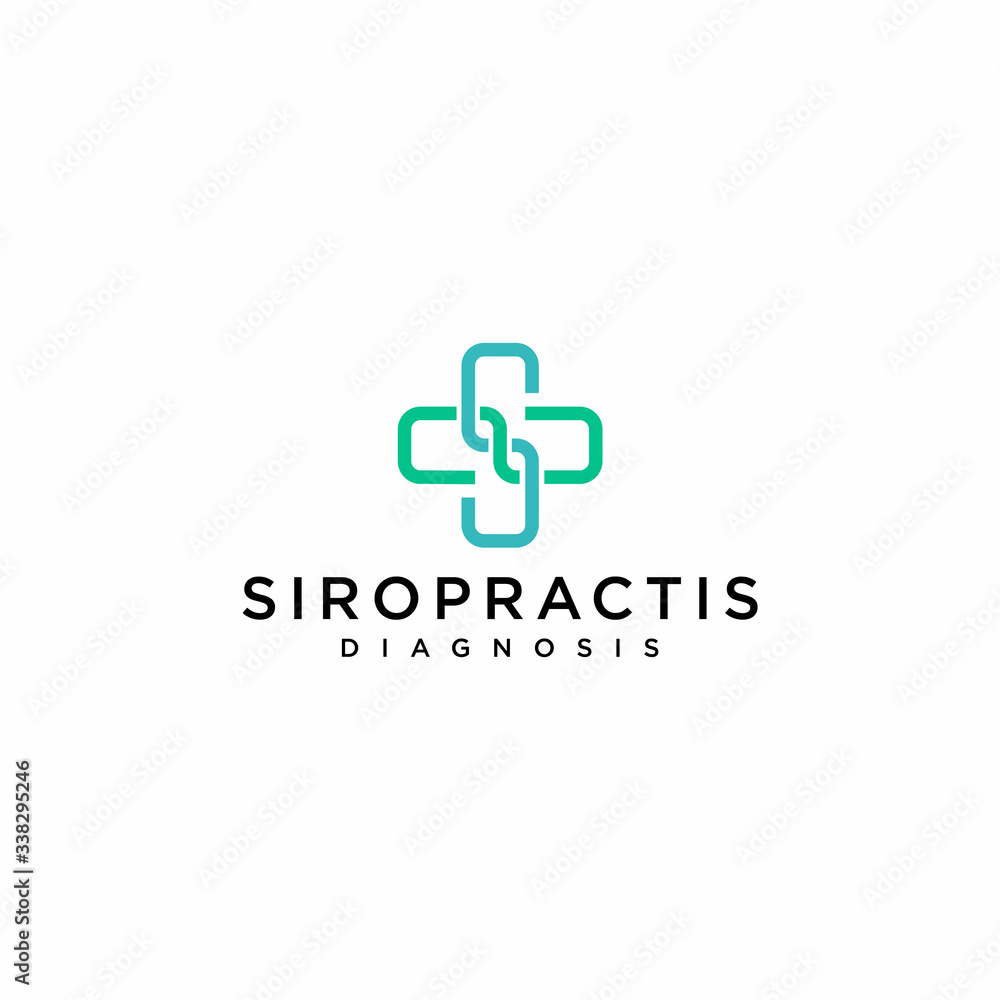 Simple and line logo design of letter S and cross with white background - EPS10 - Vector. Simple and line logo design of letter S and cross with white background - EPS10 - Vector.