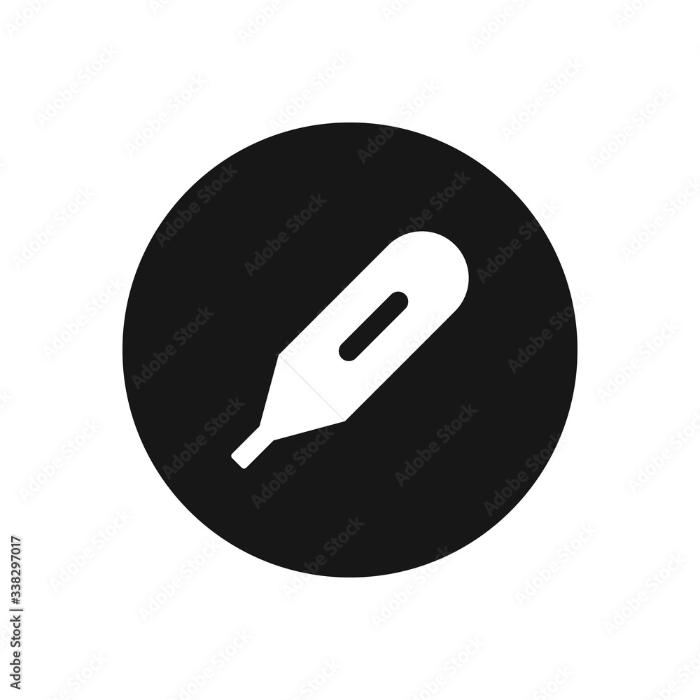 Thermometer vector icon, simple sign for web site and mobile app. Thermometer vector icon, simple sign for web site and mobile app.