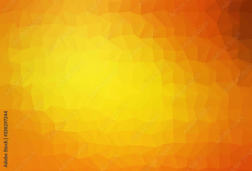 Light Orange vector shining triangular template. Light Orange vector shining triangular template.