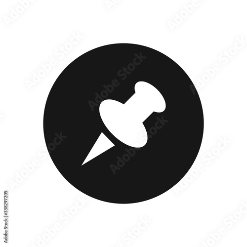 Push pin vector icon, simple sign for web site and mobile app.