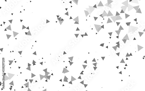 Light Silver  Gray vector texture in triangular style. Glitter abstract illustration with triangular shapes. Modern template for your landing page.