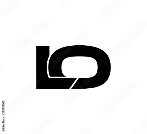 Initial 2 letter Logo Modern Simple Black LO