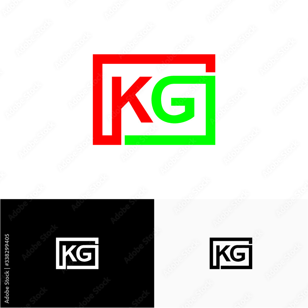 KG, GK Letter, initial logo design template vector KG, GK Letter, initial logo design template vector
