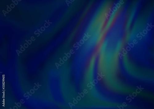 Dark BLUE vector template with bubble shapes. A sample with blurred bubble shapes. Marble design for your web site.