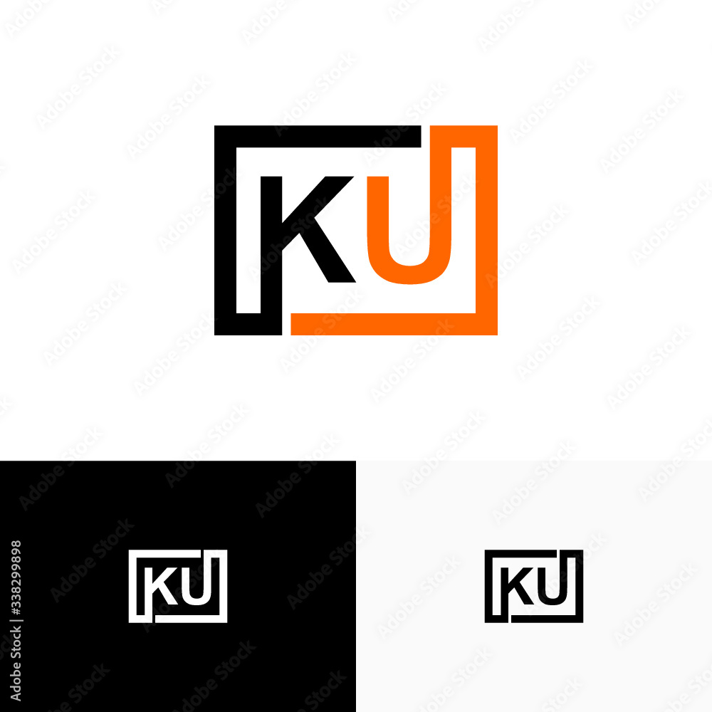 KU, UK Letter, initial logo design template vector KU, UK Letter, initial logo design template vector