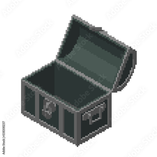 Opened empty Pixelated Trea...