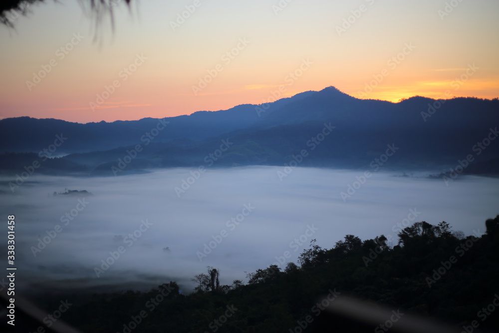Morning view of Phu Lanka in Phayao, Thailand