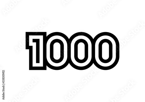 Number 1000 icon design