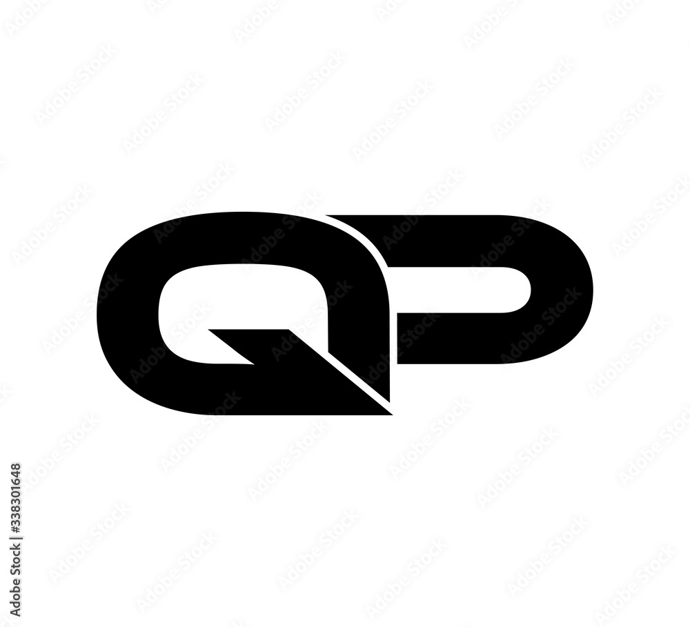 Initial 2 letter Logo Modern Simple Black QP Initial 2 letter Logo Modern Simple Black QP