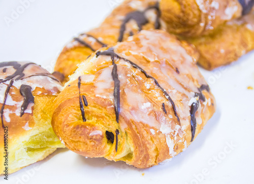 the real pastry, pastries prepared in the artisan laboratory, croissants with various flavors