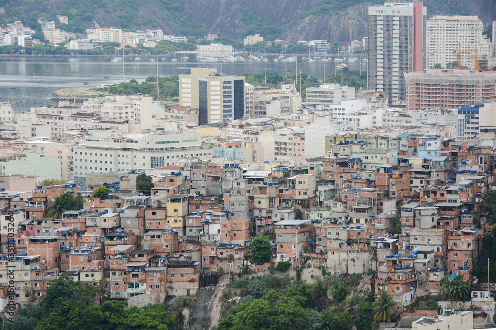 View of 'Favela' and high-rise buildings View of 'Favela' and high-rise buildings