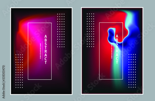 Abstract hologram fluid design element.
