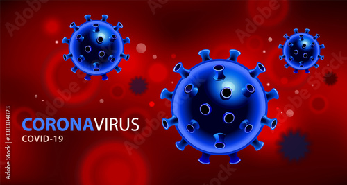 Coronavirus Bacteria Futuristic Background