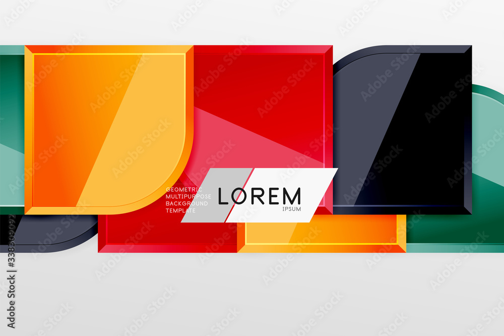 Glossy glass squares with round elements geometric composition. Abstract geometric background with 3d effect composition For Wallpaper, Banner, Background, Card, Book Illustration, landing page Glossy glass squares with round elements geometric composition. Abstract geometric background with 3d effect composition For Wallpaper, Banner, Background, Card, Book Illustration, landing page