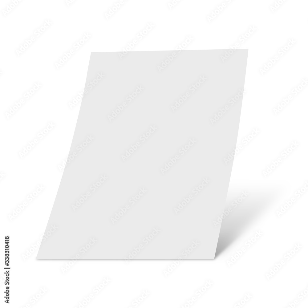 A4 paper with shadow on white background A4 paper with shadow on white background