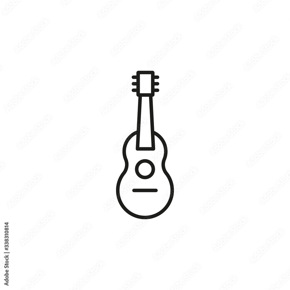 Fototapeta premium Ukulele/guitar icon vector on white background