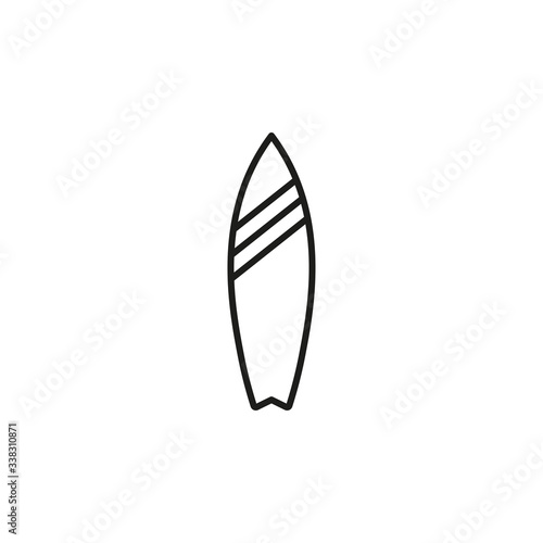 Surfboard icon vector on white background