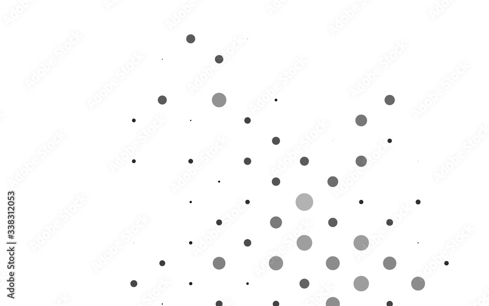 Light Silver, Gray vector backdrop with dots. Blurred bubbles on abstract background with colorful gradient. Pattern for ads, leaflets.